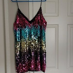Fun and sexy sequin cami dress